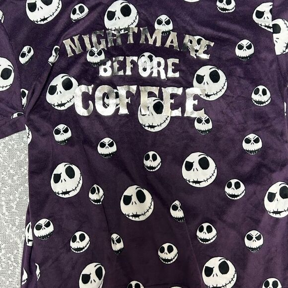 Disney Size XS (0-2) Women Dark Purple Nightmare Before Christmas Pajama Set - Picture 4 of 5